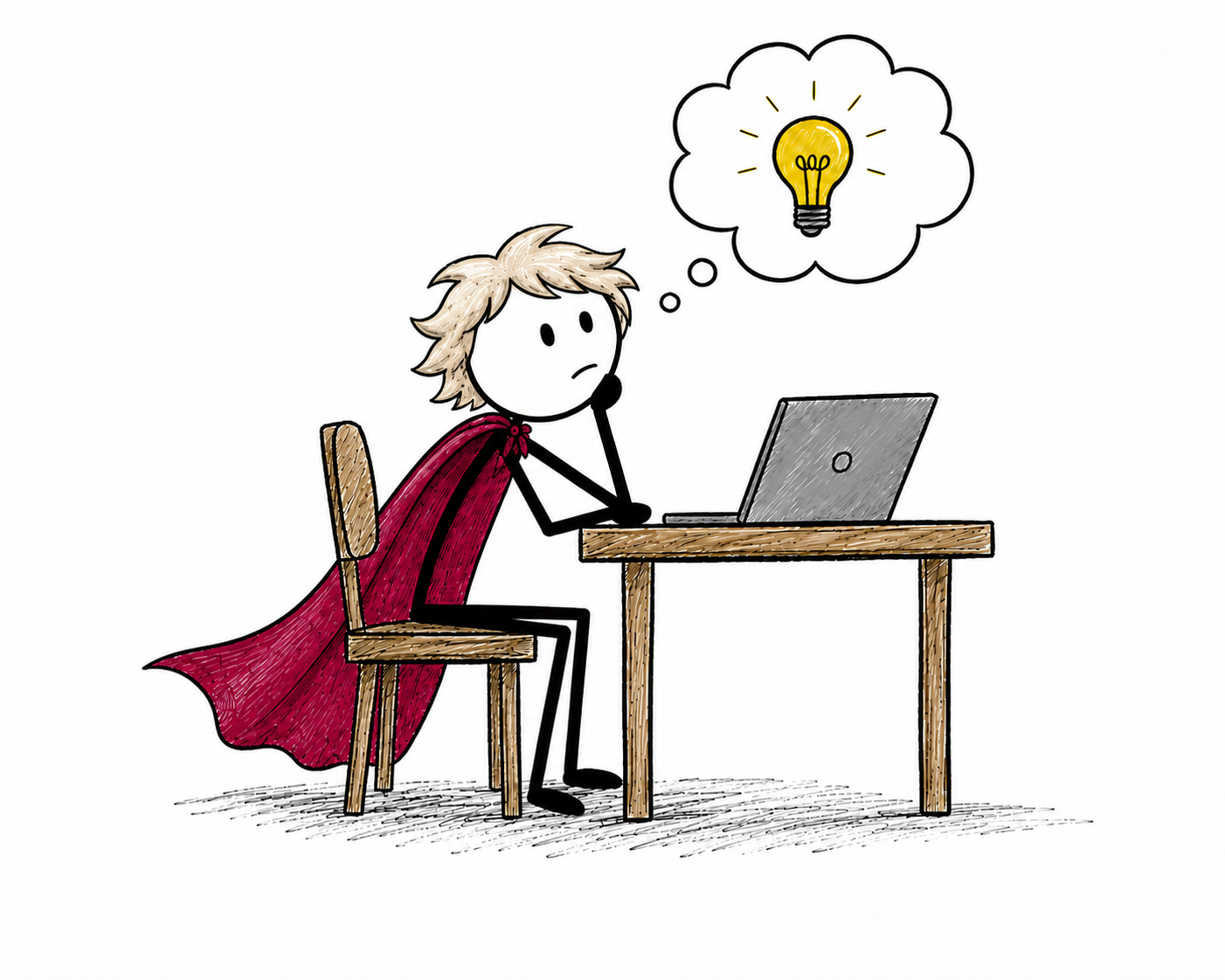 UX developer задумалась за ноутбуком